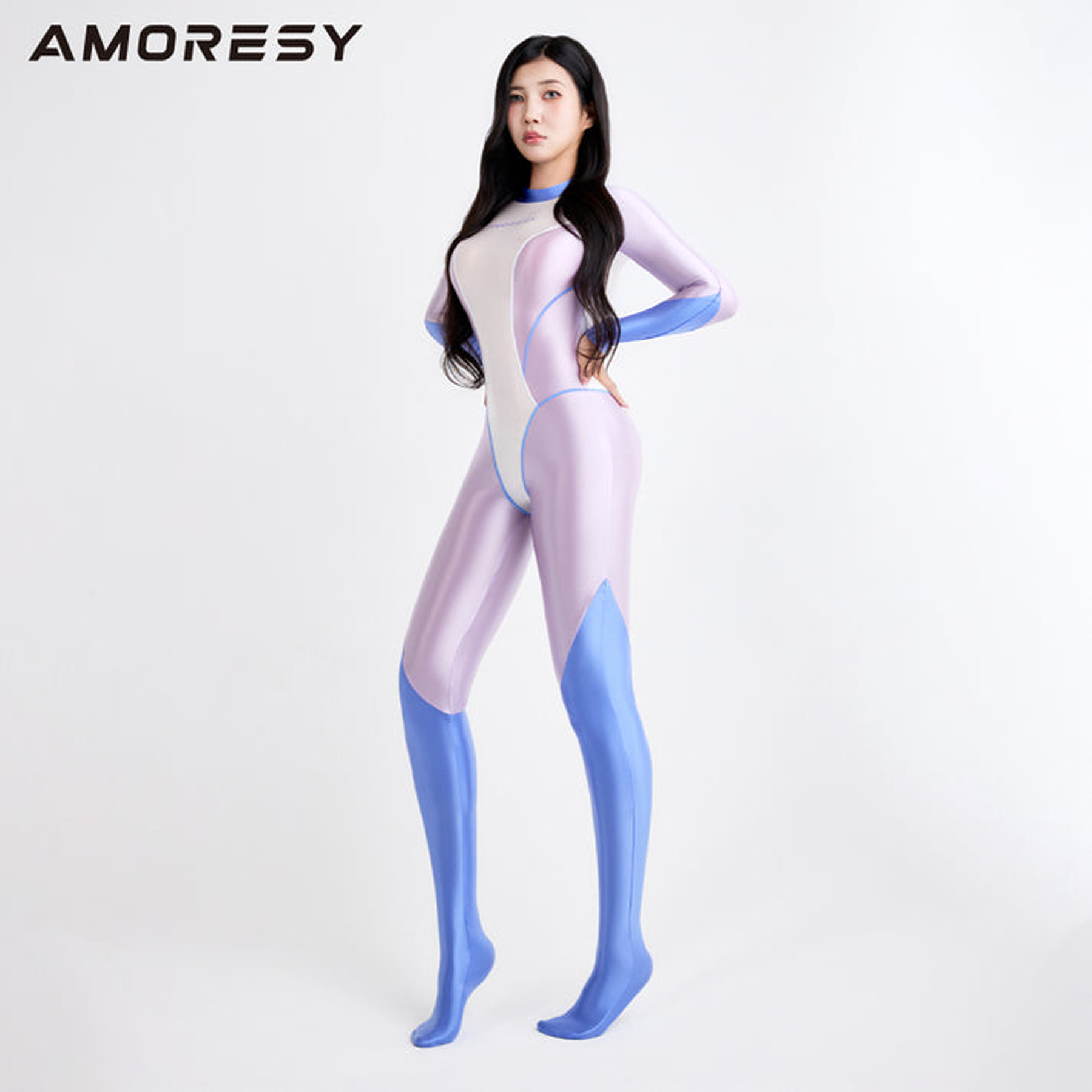 AMORESY 여성용 긴팔 패치워크 스타일의 전신 수영 - Pilates Yoga One 리뷰 및 가격